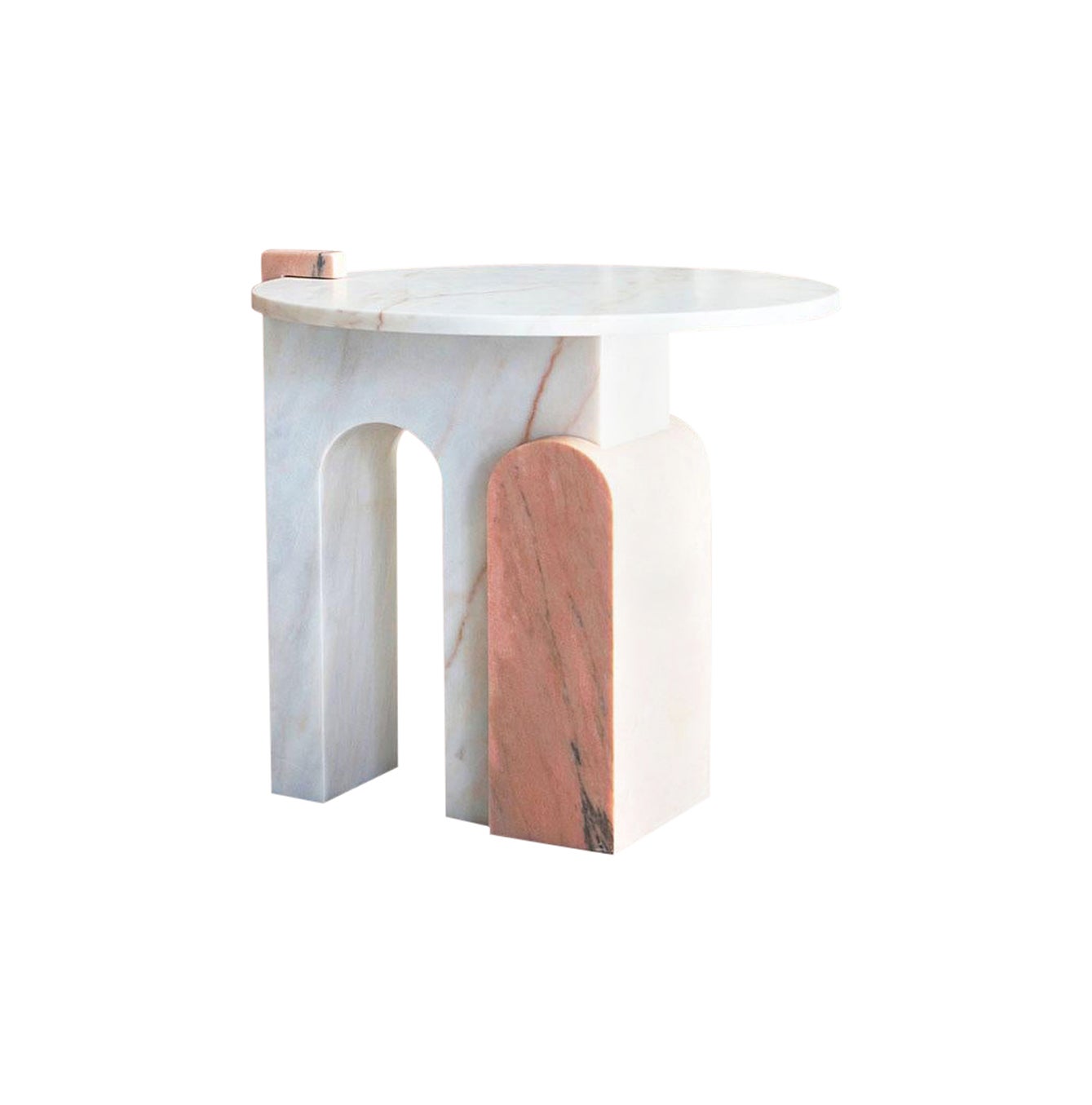 Bespoke Contemporary Architectural Marble Side Table, by Chapter Studio