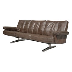 Vintage De Sede DS 35 Leather Three-Seat Sofa, Switzerland, 1960s