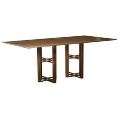 Athwart Dining Table — All Patinated Brass