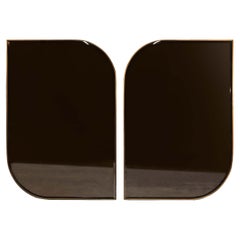 Armstrong Wall Mirror in Blackened Steel, Handmade in Britain, Large