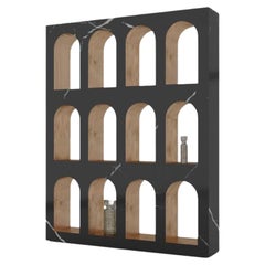 Portici Bookcase, Marquinia with F. Wooden Case by Sissy Daniele