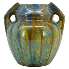 Pierrefonds French Art Deco Stoneware Vase, 1920s