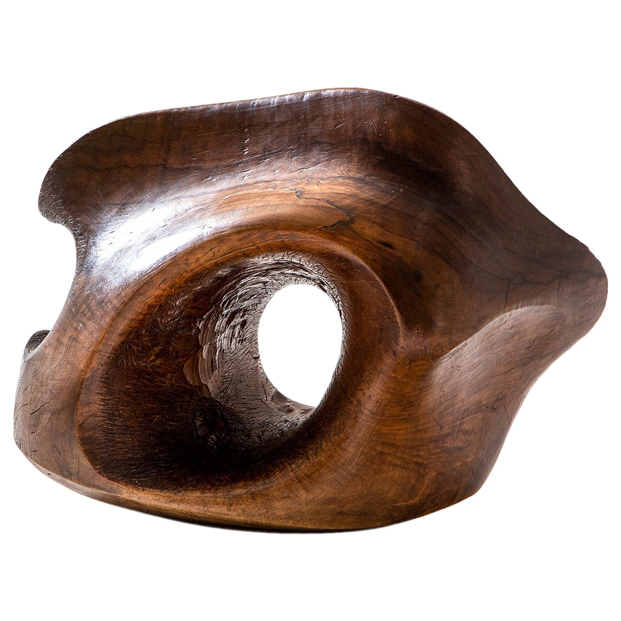 20th Century Italian School Abstract Sculpture in Carved Wood '50s