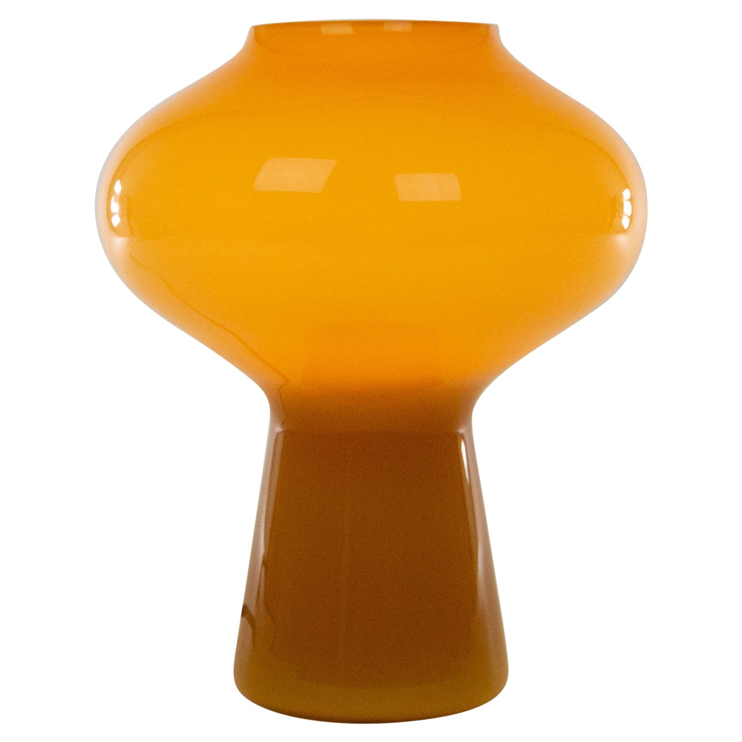 Hand-Blown Amber Fungo Table Lamp 'Medium' by Massimo Vignelli for Venini, 1950s For Sale