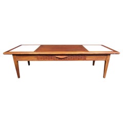 Vintage "Perception" Stone Inlay Coffee Table by Warren Church for Lane