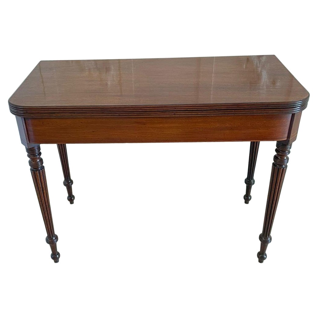 Antique Regency Quality Mahogany Card/Side Table For Sale