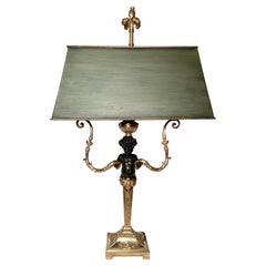 Antique 19th Century French Gold Bronze Bouillotte Lamp