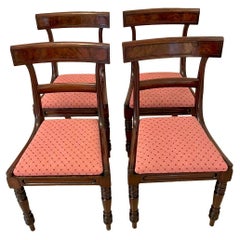 Set of Four Antique William IV Quality Mahogany Dining Chairs