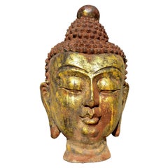 Giant Iron Buddha Head 55 lb