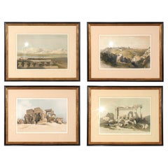 Antique David Roberts Egypt Lithographs Hand Colored