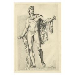 Statue de la divinité olympique d'Apollon avec python, 1660