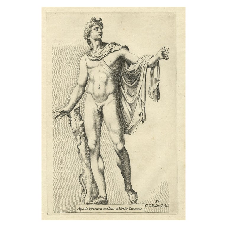 Apollo With Python Statue of the Olympian Deity of Apollo with Python, 1660 For Sale at ...