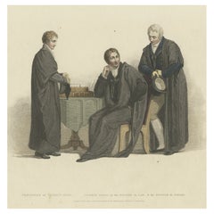 Academic Costumes; a Pensioner of Trinity Hall, a Doctor of Physics & Law, 1815