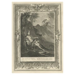 Print of Water Nymph Clytia, Daughter of Oceanus, Turning into a Sunflower, 1733