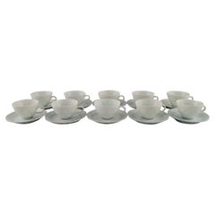 Friedl Holzer-Kjellberg '1905-1993' for Arabia, 10 Coffee Cups with Saucers