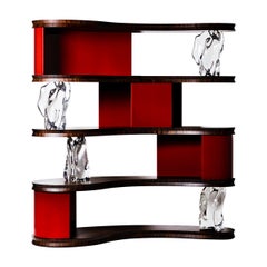 Three One Four Studio, "Imbalanced Holocene" Shelving, Rosewood, Resin, Lacquer