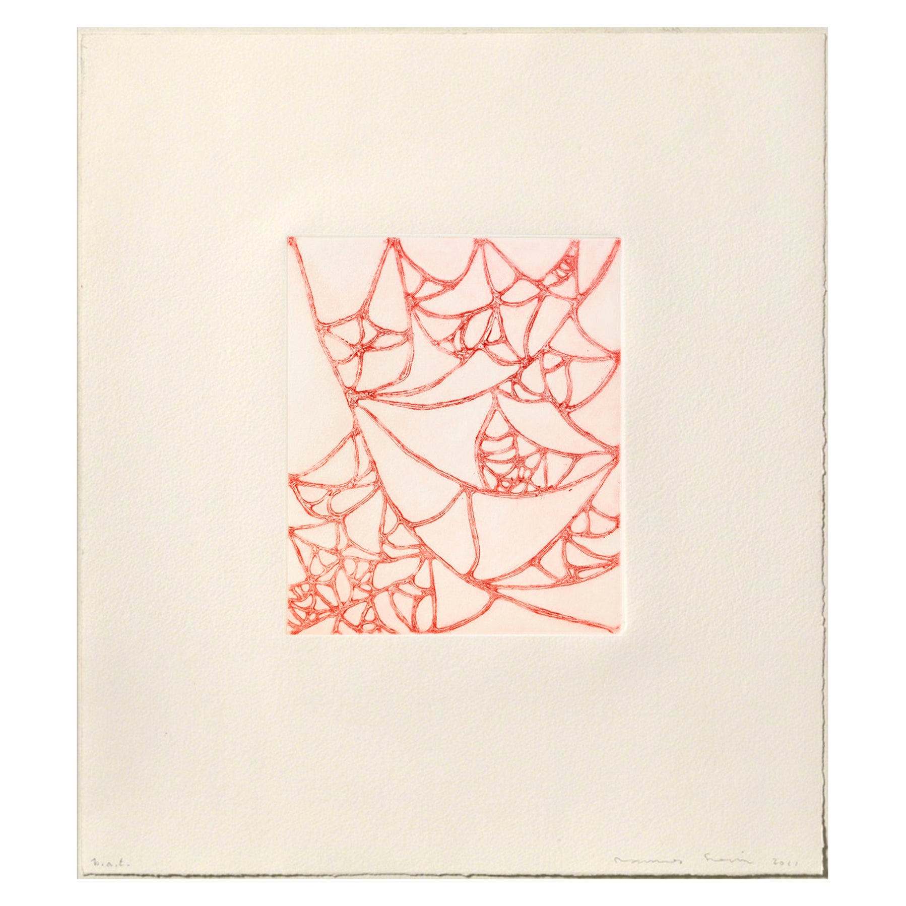 James Siena Etching 'Línies Pesades i Infectades', 2011