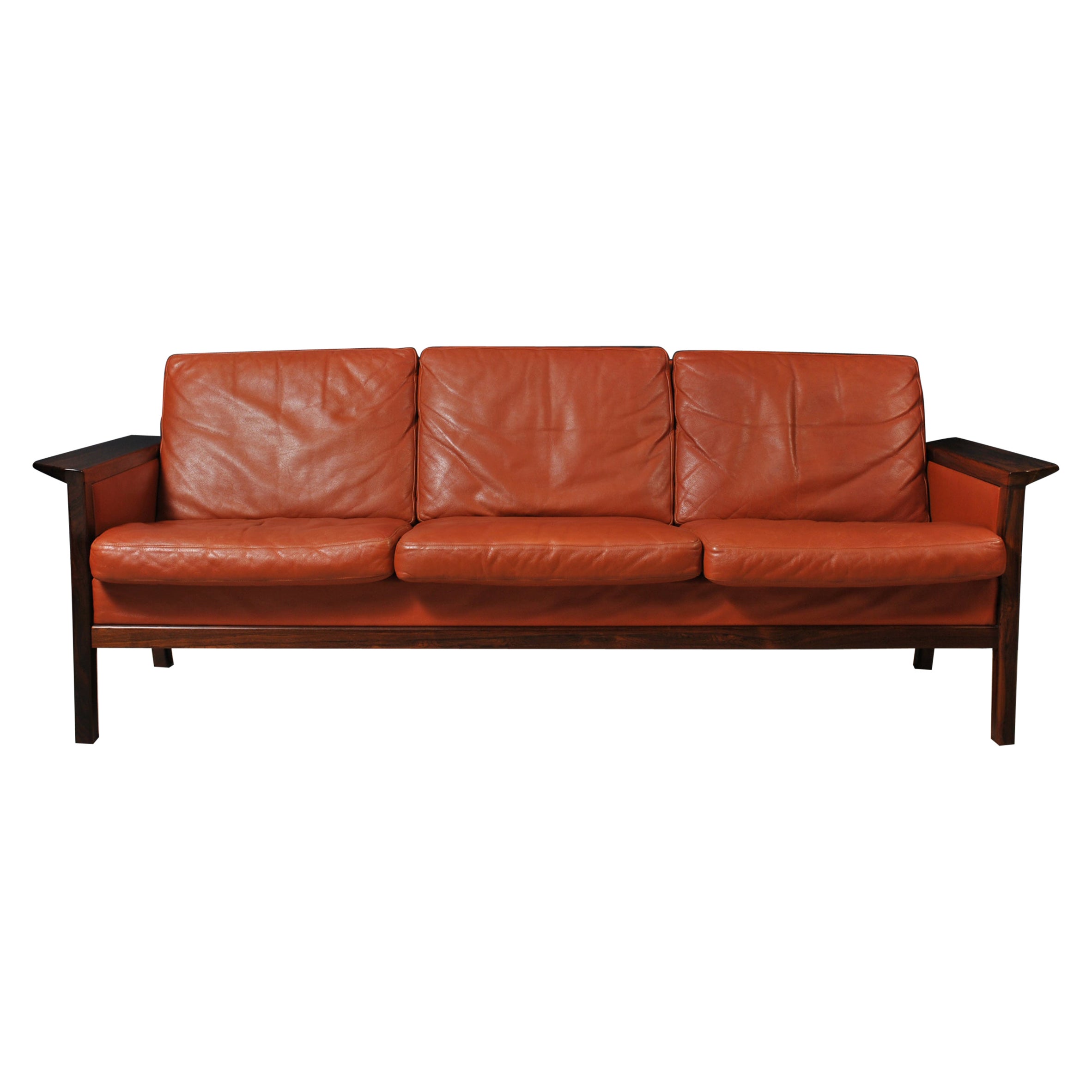 Danish Leather Sofa by Stouby at 1stDibs