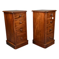 Pair of Antique Mahogany Bedside Chests, Cabinets