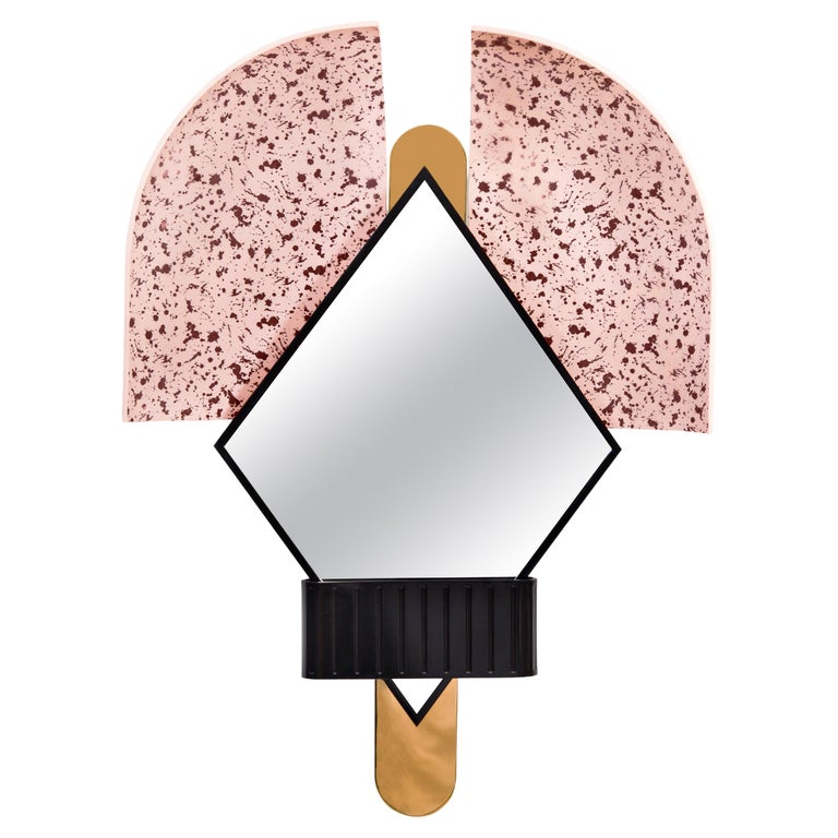 Bonnet Mirror by Houtique, Pink For Sale