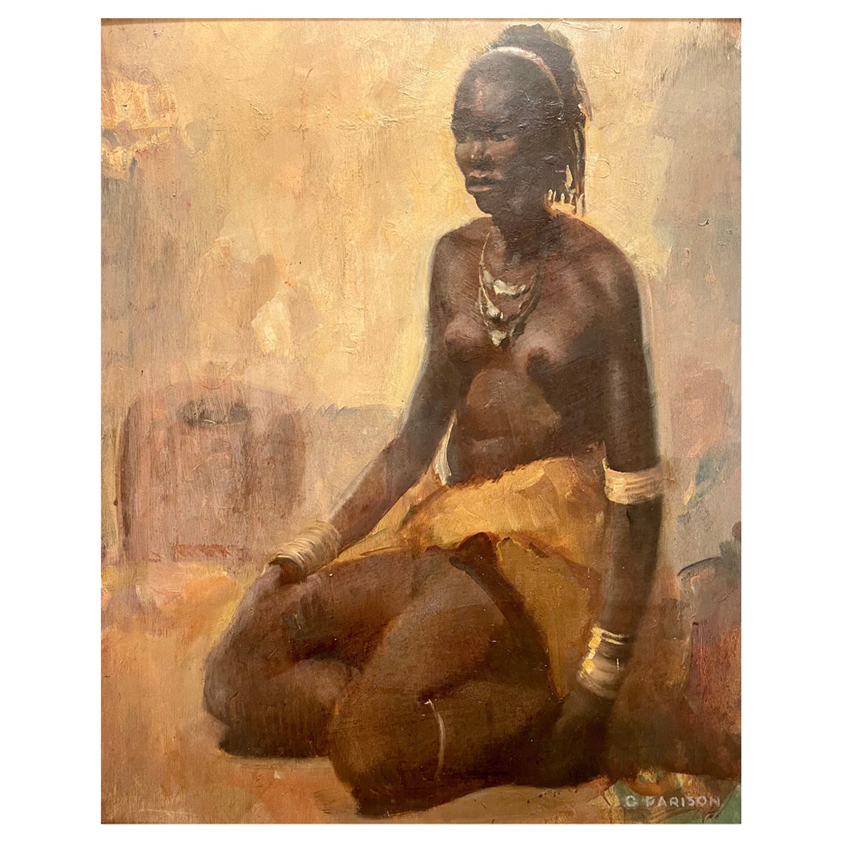 Gaston Parison, Malagasy Woman Portrait, 19th Century For Sale