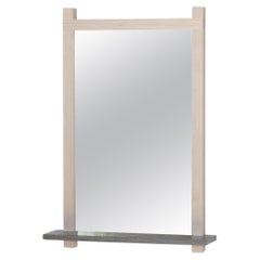 Minimalist Mirror with Stone Shelf