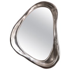 Three One Four Studio, "Magallana" Mirror, Gilded in White Gold, Large