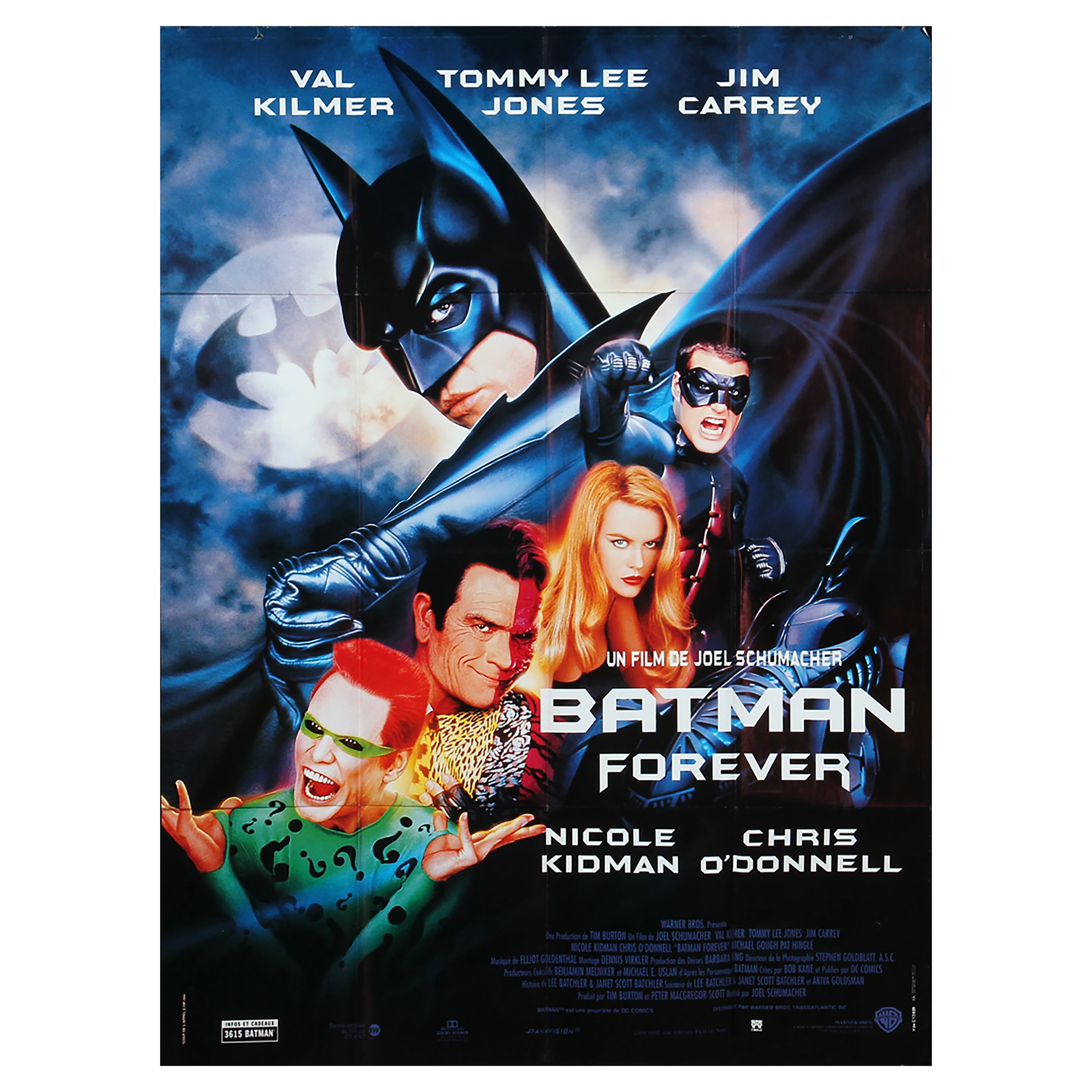 Film Poster Batman Forever from 1995 For Sale at 1stDibs | batman forever  poster, batman movie poster, 1995 batman