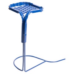 "Providence Project" Salvaged Metal Table in Blue by Lauren Goodman