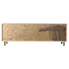 Bronze Credenza with Japanese Leaf Patina