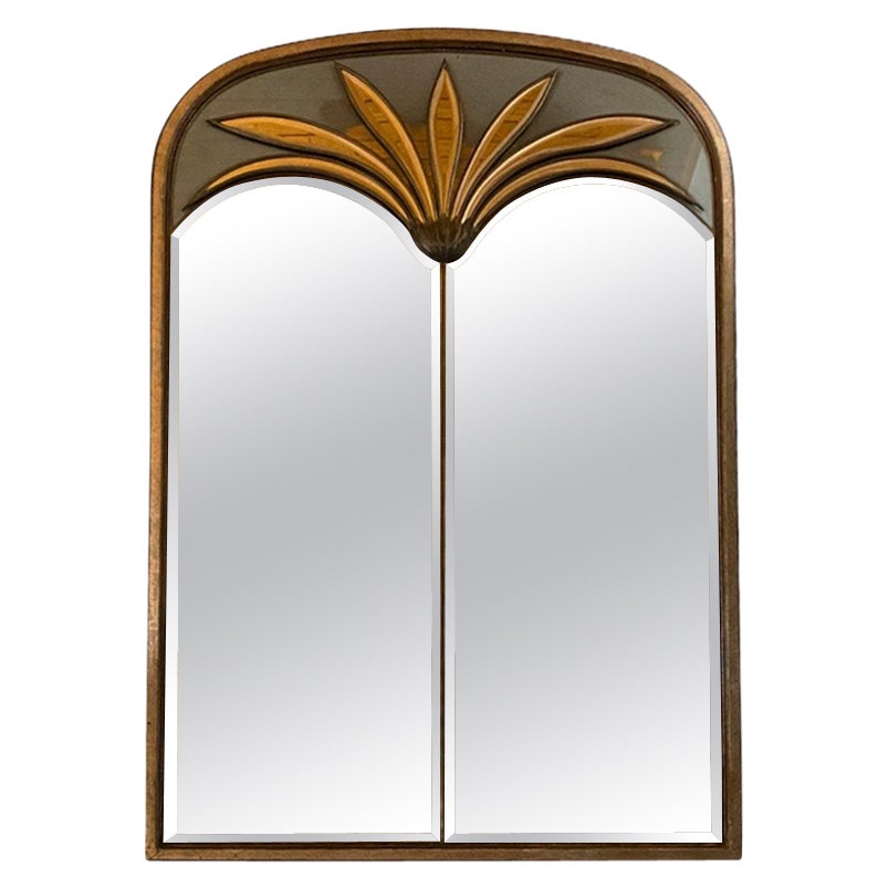 Art Nouveau style Wooden Frame Mirror, 1950s