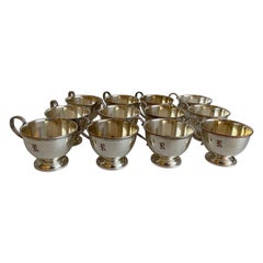Silberne R-Monogramm-Tasse, 12er-Set