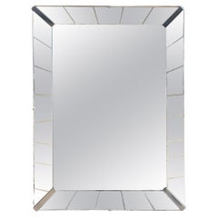 Art Deco Etched Shadow Box Wall Mirror