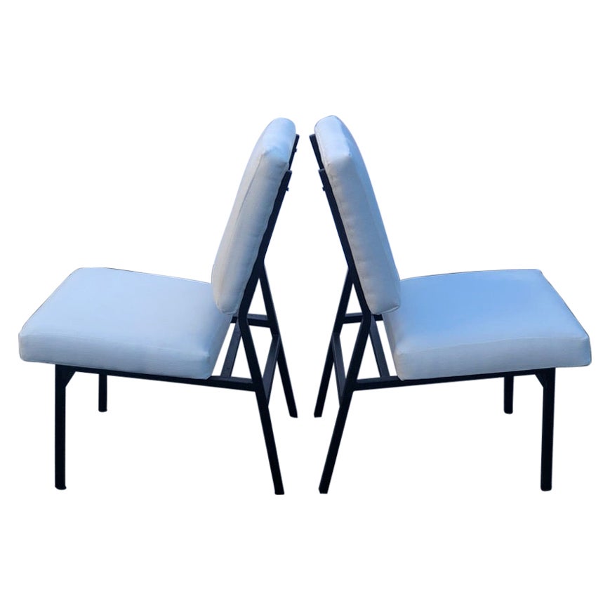 20th Century Armchairs by Paul Geoffroy for Airborne, 1950s, Set of 2 For Sale
