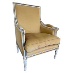 Vintage French Louis XVI Style Painted Fauteuil