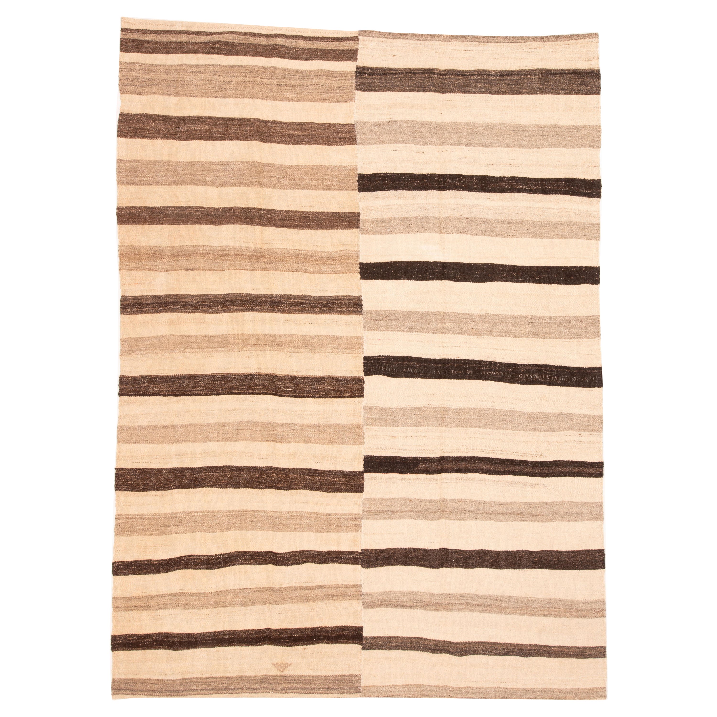 Neutral Kilim from Central Anatolia, Turkey, 1960s For Sale
