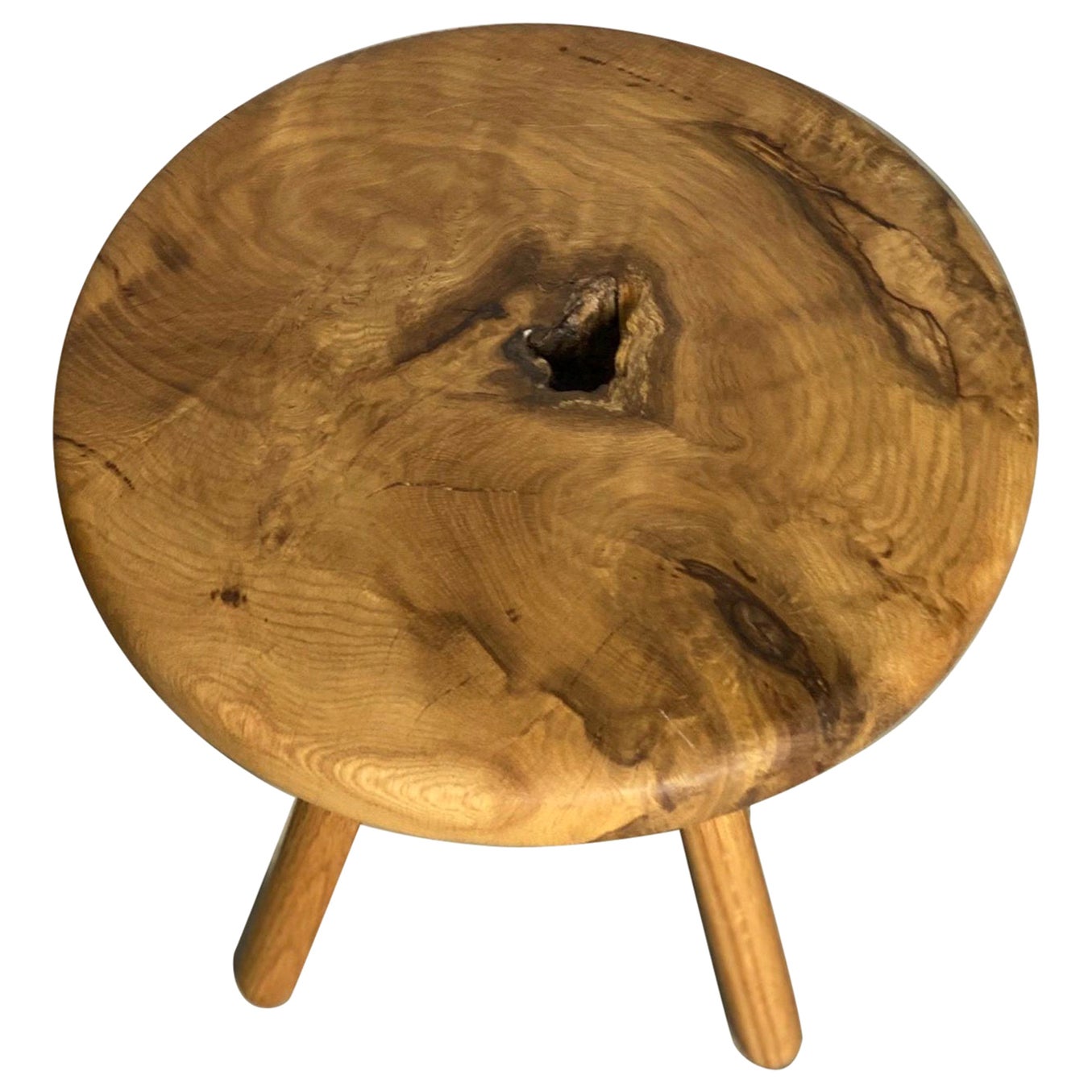 Hand-Crafted White Oak Burl Table by Michael Rozell, USA, 2021
