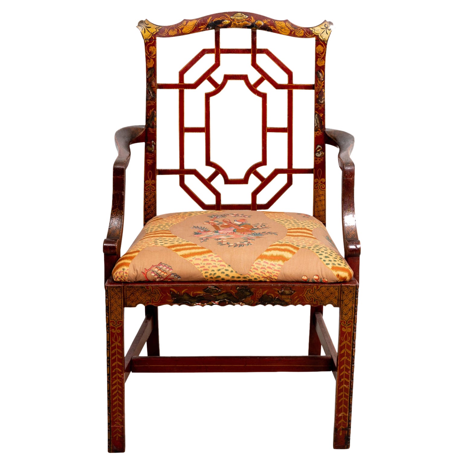 19th Century Chinese Chippendale Style Armchair