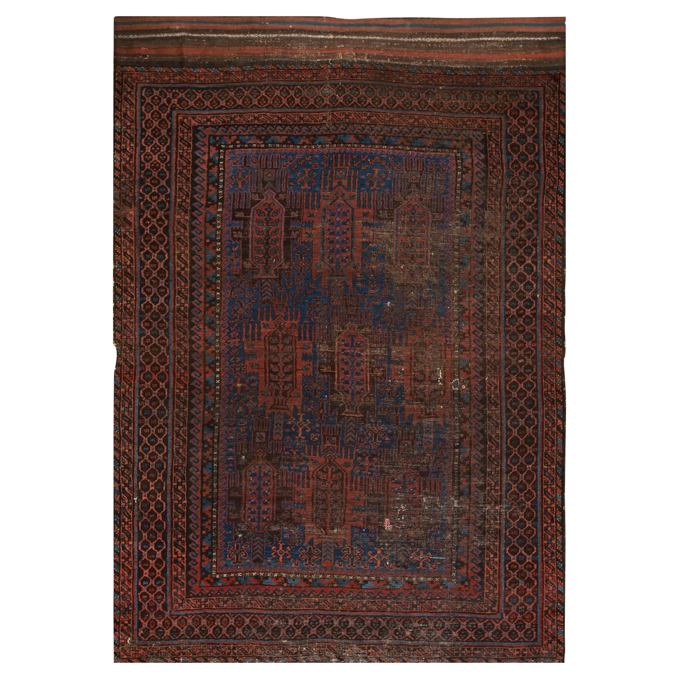 Late 19th Century N.E. Persian Baluch Carpet ( 6'7'' x 9'5'' - 202 x 287 ) For Sale