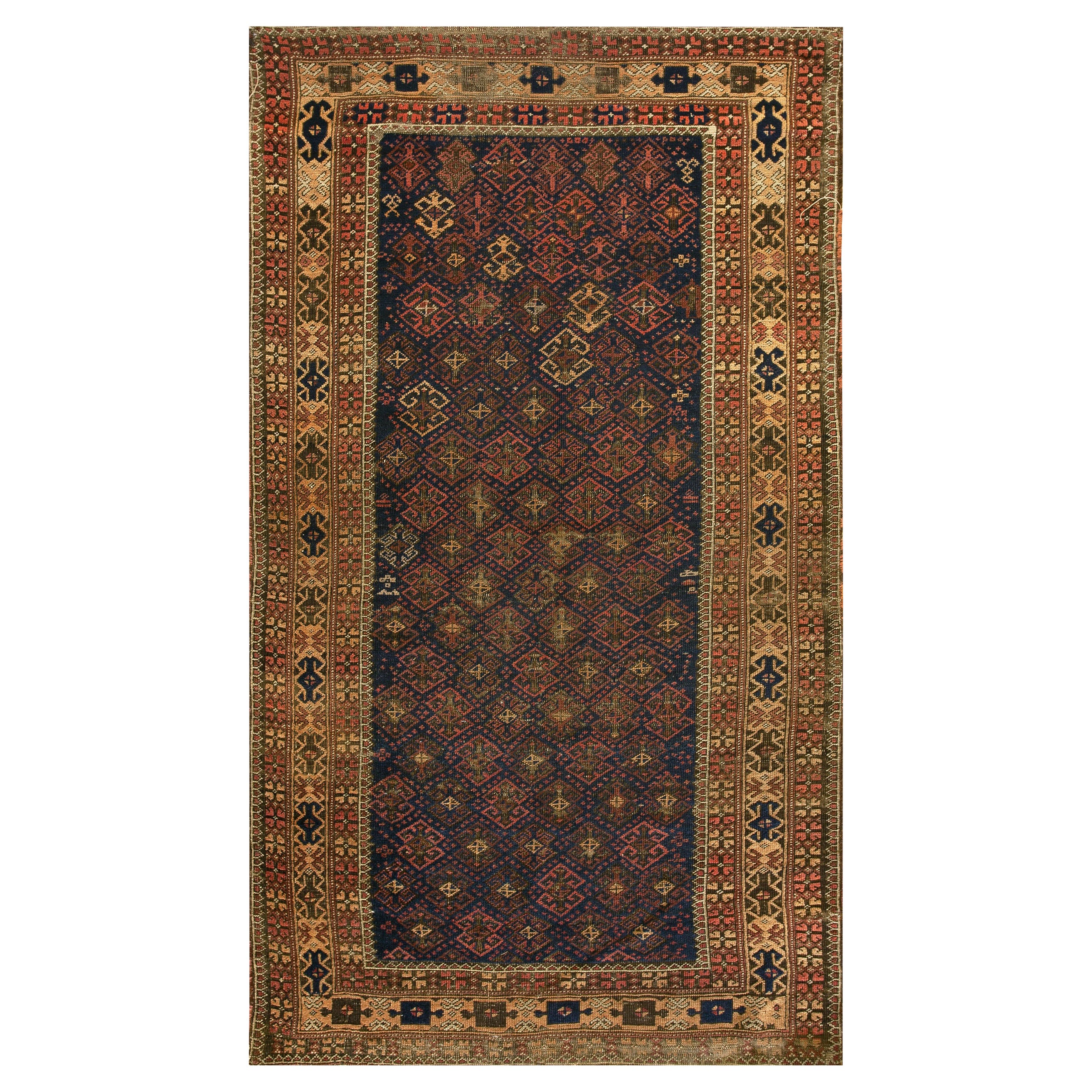 Early 20th Century N.E. Persian Baluch Carpet ( 2 10'' x 5'3'' - 86 x 160 cm )  For Sale