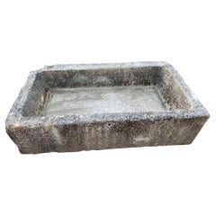 Fuente de Piedra Tallada a Mano Cubeta Jardinera Recipiente para Hoguera Antiguo LA