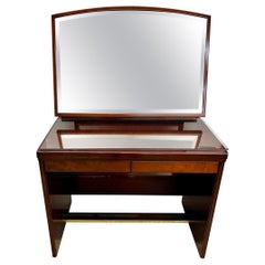 Vintage Danish Modern Rosewood Vanity with Beveled Mirror
