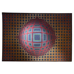 Vintage Wall Rug by Victor Vasarely