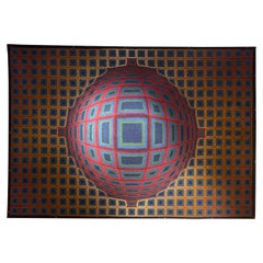 Tapis mural vintage de Victor Vasarely