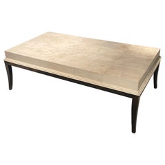 Coffee Table in Shagreen and Leather