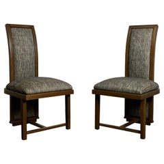 Pair of High Back Chairs by Frank Lloyd Wright
