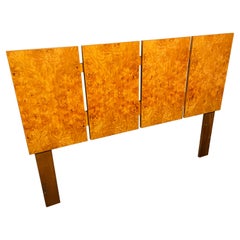 1970s Roland Carter for Lane Olive Burl Wood Queen / Full Headboard