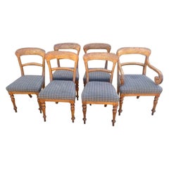Set of Six Early 19th Century Burled Elm Dining Chairs