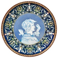 Societe Ceramique Maestricht Large Wall Plate Signed J.Disiron 'Ruggiero'