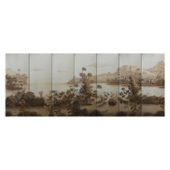 Panoramic Mural Hand Painted Wallpaper on Scenic Paper, Accept Custom Size